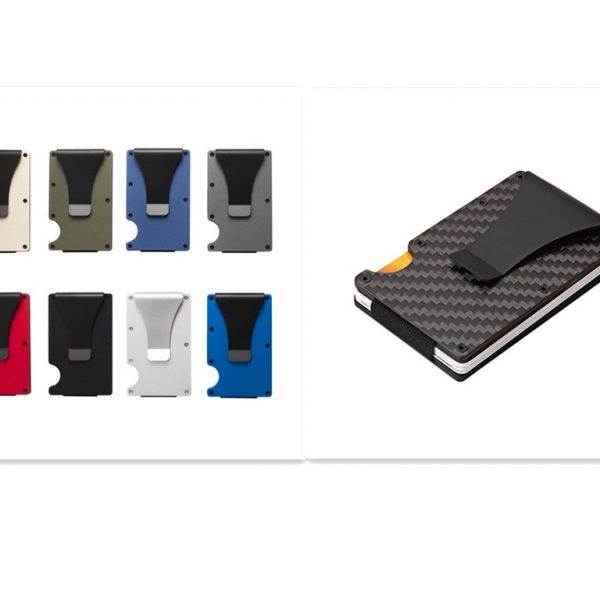 Carbon Fiber Wallet Aluminum Alloy Bank Card Holder