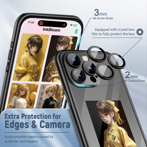 IPhone15 PRO PROMAX NFC Ink Screen Flip Phone Case Smart Creative DIY Custom All-Inclusive Case