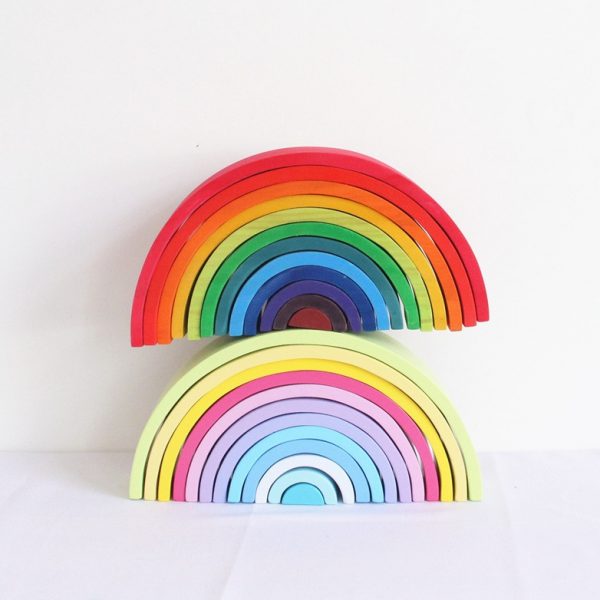 Jigsaw Puzzle Large 12-piece Arch Bridge Rainbow Building Blocks Early Childhood Education Toys