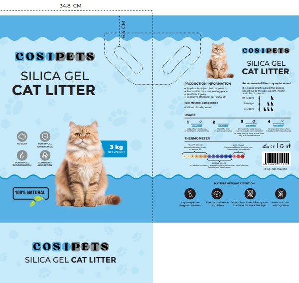 Silicone Indicator Cat Litter