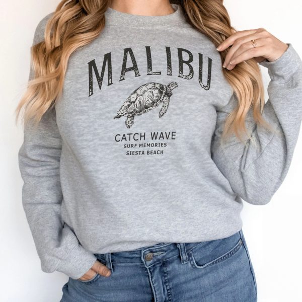 Women's Fashionable Solid Color Printed Long Sleeved Sweatshirt — Grey