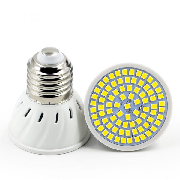 Household Energy-Saving LED Lamp Plastic Material Lamp Cup — Cold white