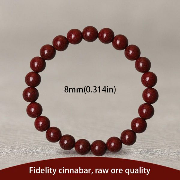 Plain Cinnabar Bracelet — 8mm