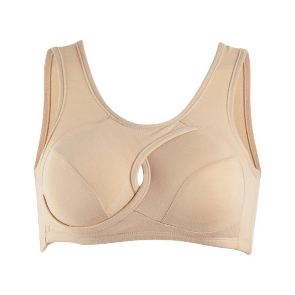Women's Wireless Thin Gathered Vest Sports Breathable Beauty Back — Skin Color