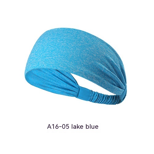 Quick-drying Antiperspirant Yoga Hair Band For Women — Lake Blue