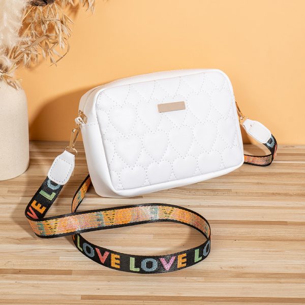 All-matching Casual Heart-shaped Embroidered Bag — White
