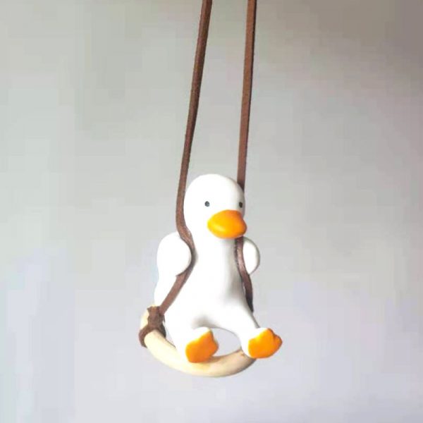 Car Swing Duck Automobile Hanging Ornament Cross-border Foreign Trade Car Rearview Mirror Pendant To Swing Duck Automobile Hanging Ornament — Tire Duck Pendant
