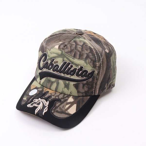 Letter Embroidery Graffiti Baseball Cap Unisex Street — Camel