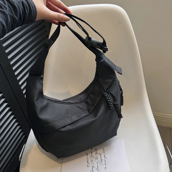 Casual Fashion Tote Bag Korean Underarm — Black