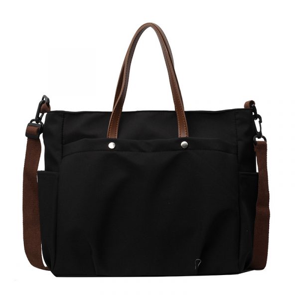 Fashion Casual Simple Shoulder Bag Large Capacity — Black