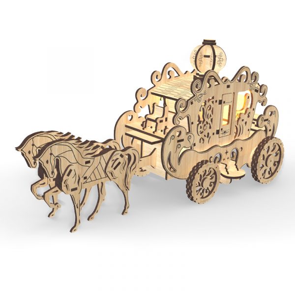 Home Fashion Simple Princess Amelia Carriage Modeling Puzzle Toys — Princess Amelias Carriage