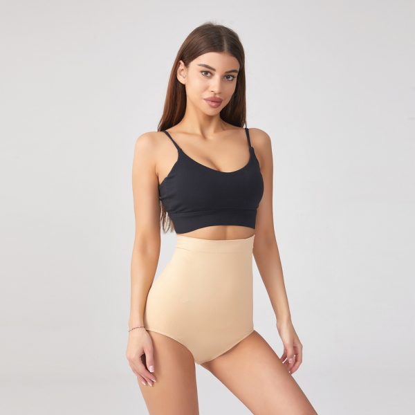 Plus Size Abdominal Pants Seamless High Waist Waist Girdle — Skin Color