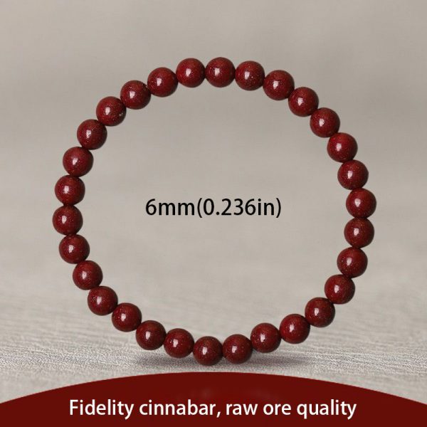 Plain Cinnabar Bracelet — 6mm
