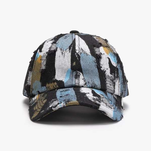Men's Outdoor Travel Individual Breathable Soft Top Baseball Cap — Black