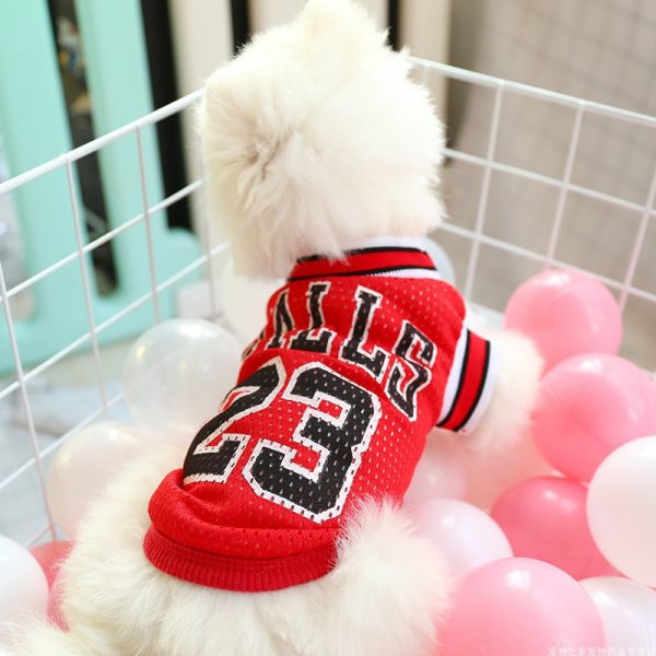 Dog Summer Clothes Teddy Vest Breathable — Red