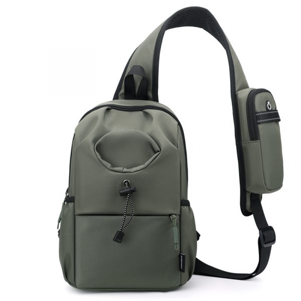 Men's Oxford Cloth Splash-proof Shoulder Crossbody Chest Bag — Green