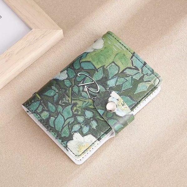 Flower Anime  Anti-degaussing Multiple Card Slots Bank  Document Package Large Capacity Card Holder — White Rose