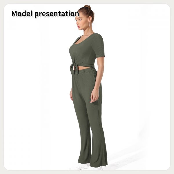 Top And Pants Set — Dark green