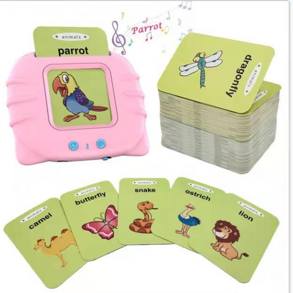 Children's Enlightening Early Education Smart Pure English Card — English Version Pink