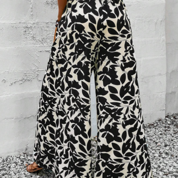 Summer Romantic Women's Wide Leg Pants — Black