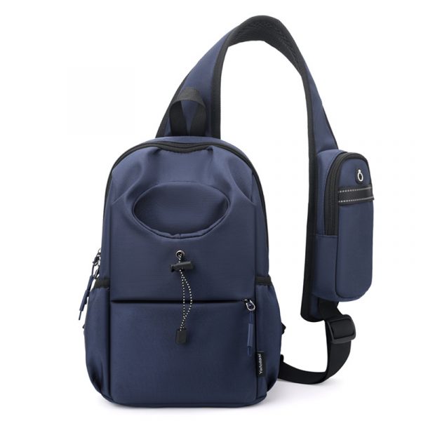 Men's Oxford Cloth Splash-proof Shoulder Crossbody Chest Bag — Blue