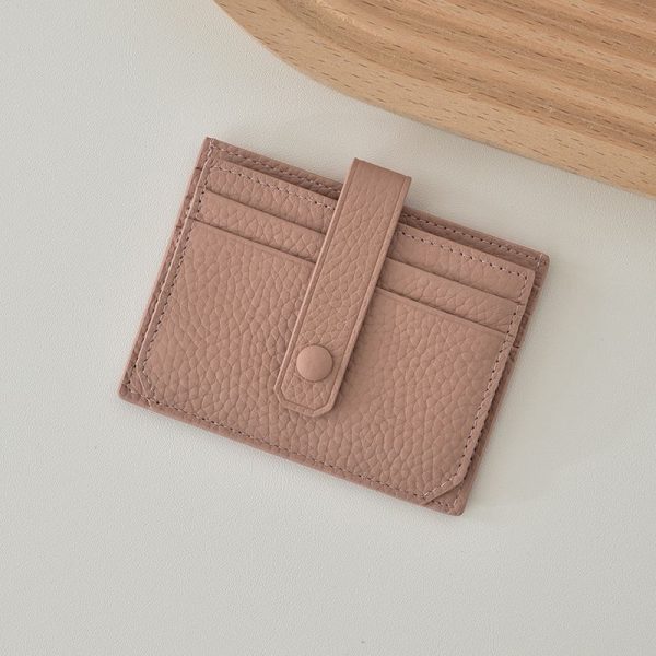 Ultra-thin Card Holder Women's South Korea Multi-card-slot — Cherry Blossom Powder