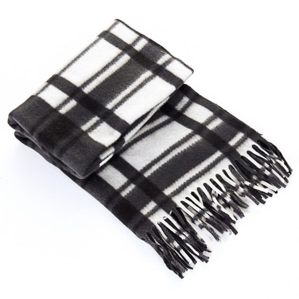 Autumn And Winter Black And White Plaid Plus-sized Thickening Thermal Men's And Women's Scarf — 8 Colors