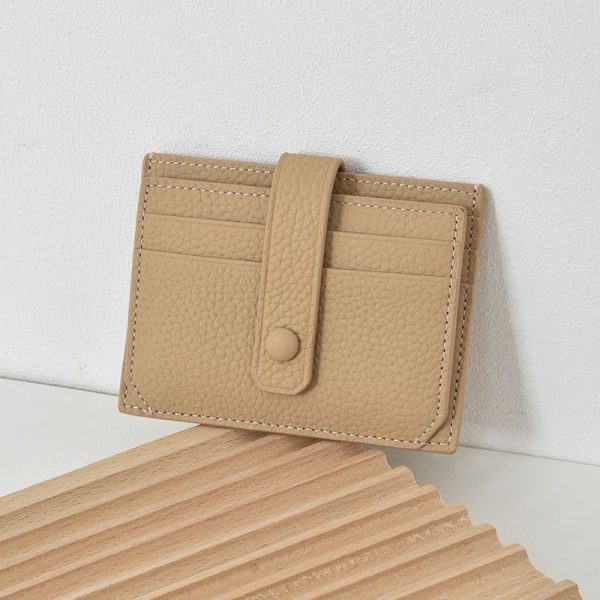 Ultra-thin Card Holder Women's South Korea Multi-card-slot — Beige