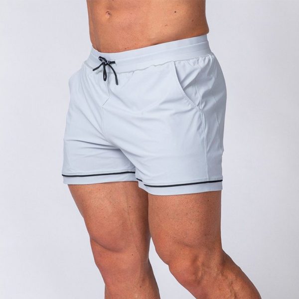 Fitness Quick-drying Sport Running Training Outdoor Beach Shorts — Gray