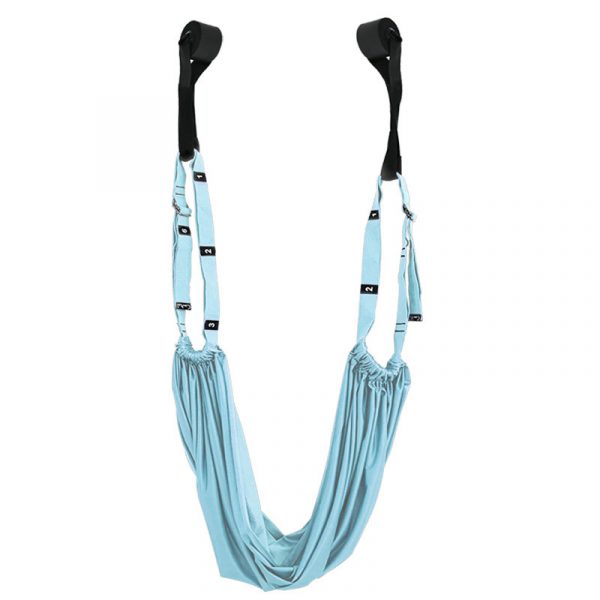 Fitness Hip Stretch Yoga Belt Inverted Rope Pull Stretch Belt Split Lower Waist Trainer — Blue