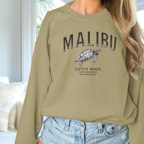 Women's Fashionable Solid Color Printed Long Sleeved Sweatshirt — Khaki