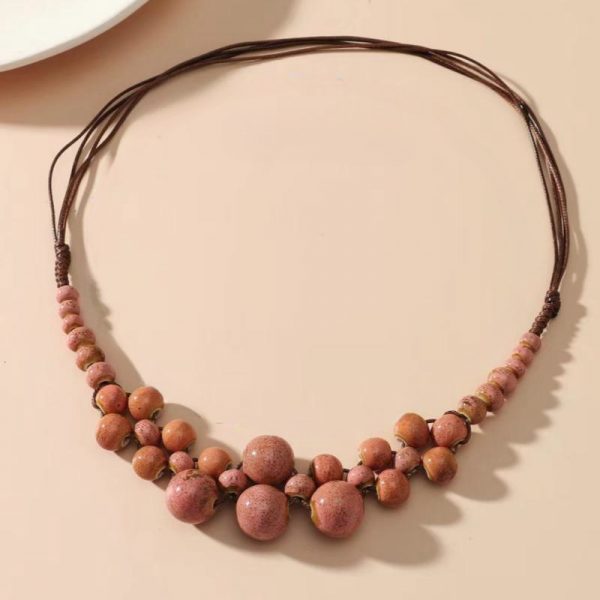 Women's Niche Design Fashion Ethnic Style Beaded Colorful Necklace — Women