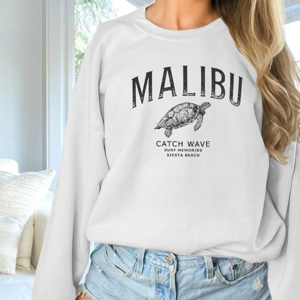 Women's Fashionable Solid Color Printed Long Sleeved Sweatshirt — White