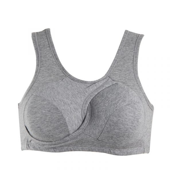 Women's Wireless Thin Gathered Vest Sports Breathable Beauty Back — grey