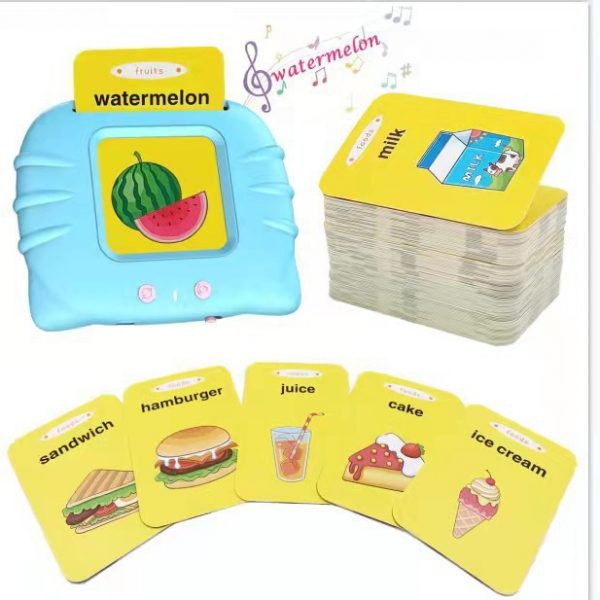 Children's Enlightening Early Education Smart Pure English Card — English Version Blue