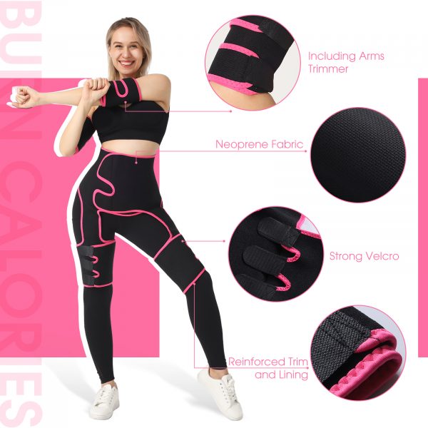 Waist Belt, Arm Belt, Thigh Belt, Fitness Belt, Fitness Belt, Shaping Waist Training, Sports And Fitness — Pink