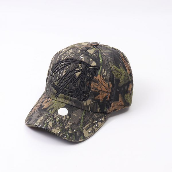 Letter Embroidery Graffiti Baseball Cap Unisex Street — Dark Brown