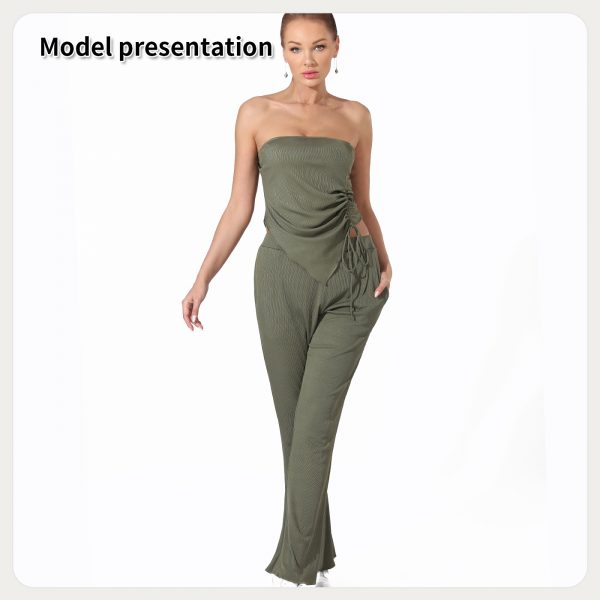 Top And Pants Set — Dark green
