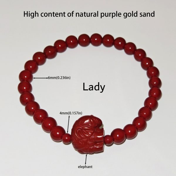 7 Styles Of Cinnabar Bracelets 8mm And 6MM — Elephant