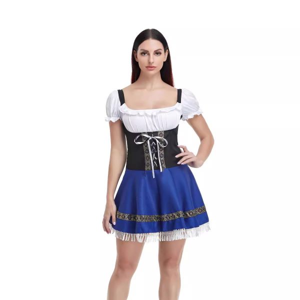 Halloween Maid Uniform Barmaid Dresses — Photo Color