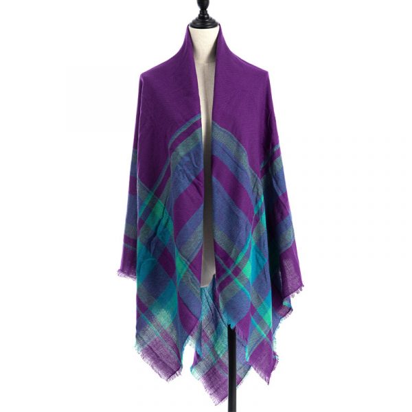 Women's Cashmere-like Plus-sized Double-sided Qicaigei Scarf Shawl — B7