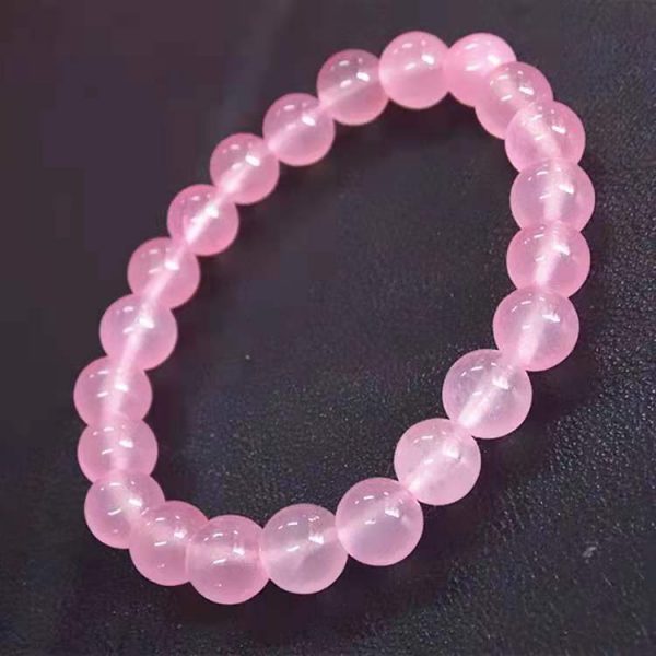 Natural Rose Quartz Bracelet Fresh And Simple — Pink