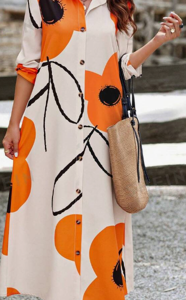 Women's Random Printed Dress — Multicolor