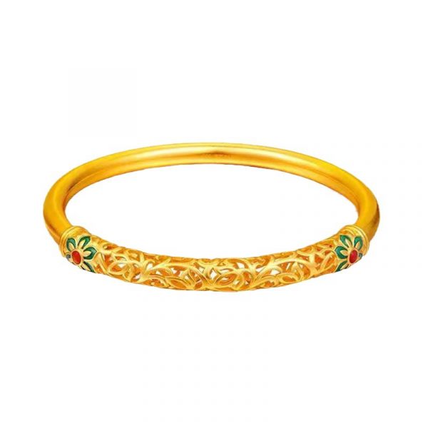 Dunhuang Culture Copper-plated Enamel Ladies' Bracelet, Auspicious And Prosperous. — Dunhuang inheritance bracelet
