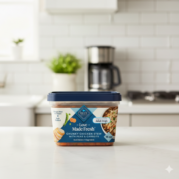 Blue Buffalo Love Made Fresh Dog Food, Refrigerated, Chunky Chicken Stew, 1-lb Tub