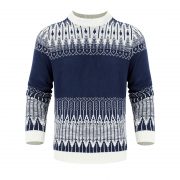 Men's Knitted Sweater Fashion Long-sleeved Pullover Tops Fall And Winter Clothing — 1 Style