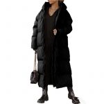 Hooded Solid Color Long Casual Zip Coat — Black