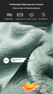 Double-sided Polar Fleece Outdoor Thick Warm Sweater Coat — Rubber Powder - Image 13