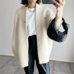 Japanese And Korean Light Mature Woman Long-sleeved Coat Super Soft Woolen — Beige Color Woolen