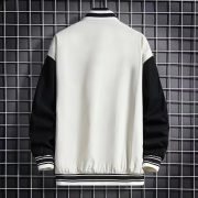 Men's Baseball Jacket Fashion Casual Letter Number Print Button-down Tops Streetwear Clothing — Black - Image 5